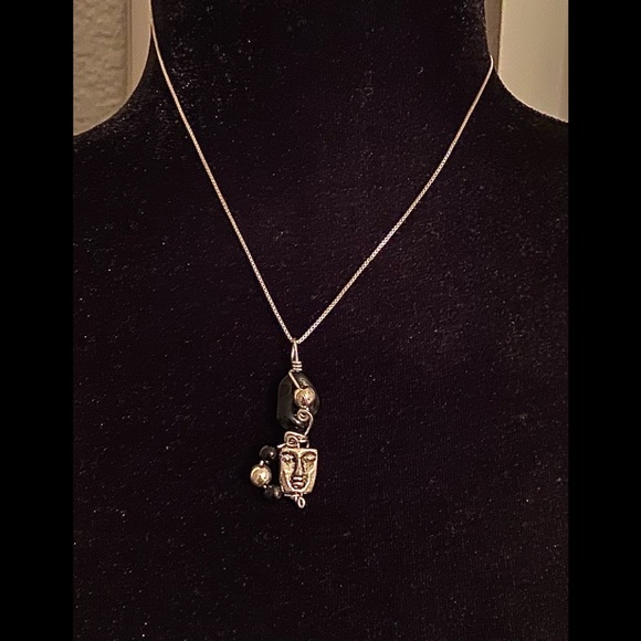 Designs by Janelle - Handmade Silver Wire Face Charm - Picture 8 of 13